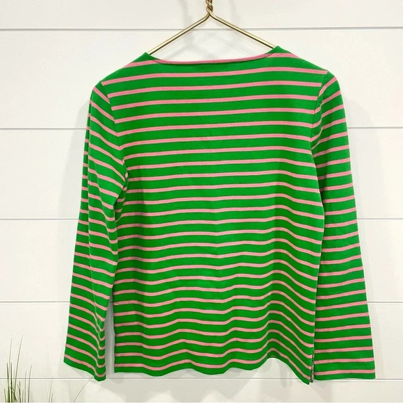 Tory Burch Boat Neck Diver Striped Top Small - Picture 9 of 11